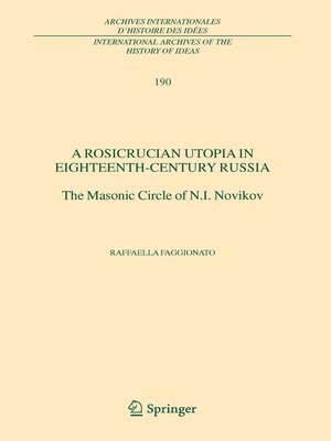 cover image of A Rosicrucian Utopia in Eighteenth-Century Russia
